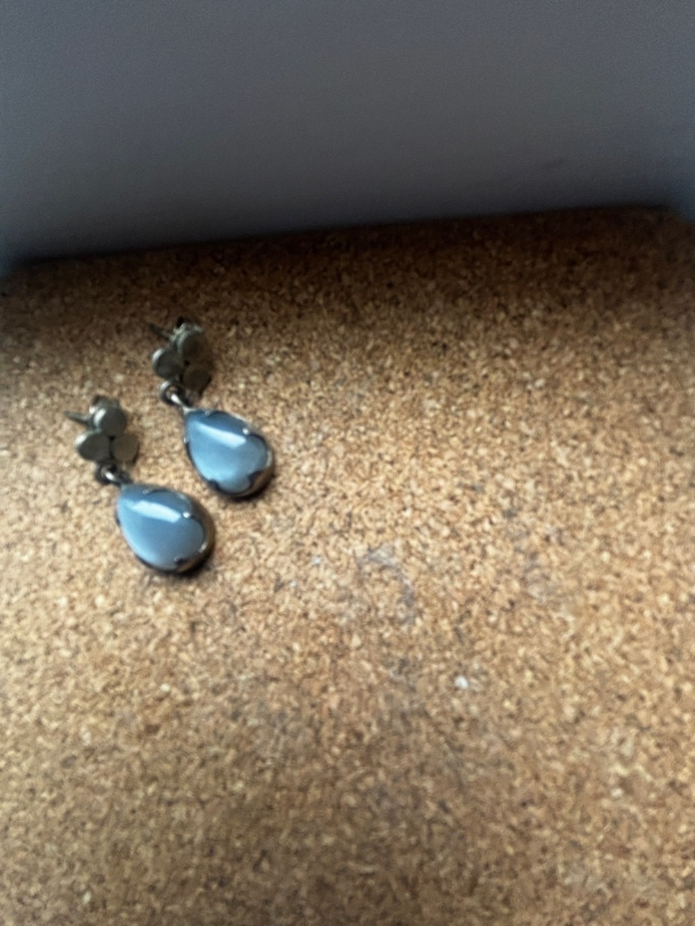 Jane Diaz Sterling Silver Teardrop Earrings with Stone - Picture 3 of 9